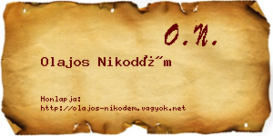 Olajos Nikodém névjegykártya